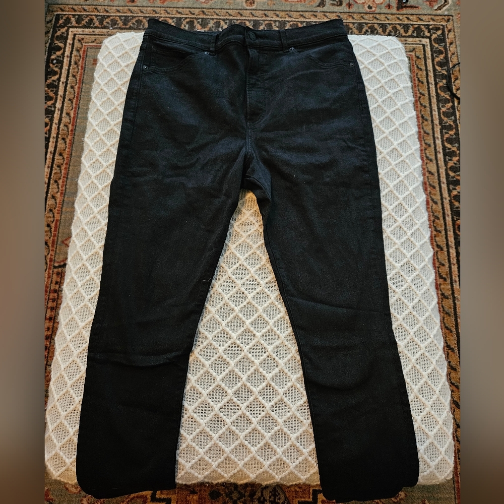 Express Super High Rise Skinny Black Denim Jeans